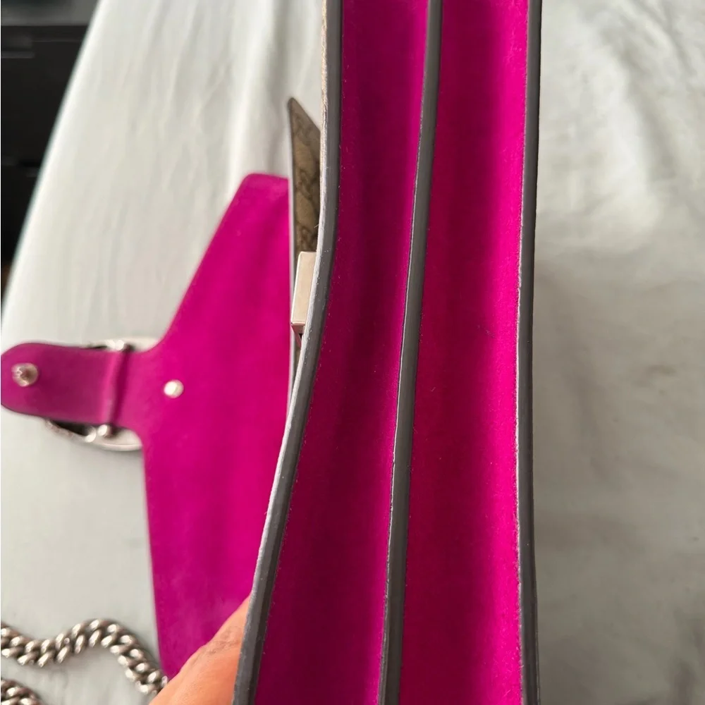 Gucci Magenta Dionysus with crystals GG Shoulder Bag - Picture 12 of 16